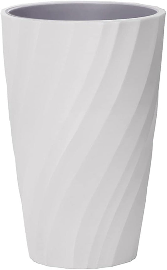 Unbreakable Bathroom Tumbler Cup, Reusable Toothbrush, Toothbrush Holder Organizer, Portable Mouthwash, Dental Rinsing Cup, Multi-Functional Gargling Drinking or Home Travel (White)