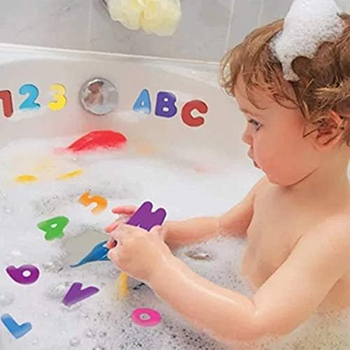 BAIVYLE Baby Bath Toys Foam Fun Alphabet Letters and Numbers-Floating Toy 36 PCS ABC for Bathtub Educational Kids Boys Girls. Baby Bath Time Toys-Makes Clean Up Easy as They Drip Dry in The Tub