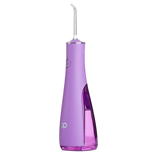 Pop Sonic Typhoon Water Flosser (Purple) | Non-Slip, Waterproof Water Flosser for Men & Women - 3 Modes Battery Powered, Rechargeable Water Flosser for Braces, Teeth, & Gums
