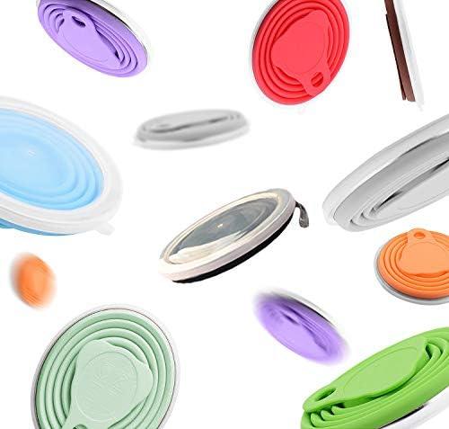 ME.FAN Silicone Collapsible Travel Cup - Silicone Folding Camping Cup with Lids - Expandable Drinking Cup Set - Portable, Graduated [9.22oz]