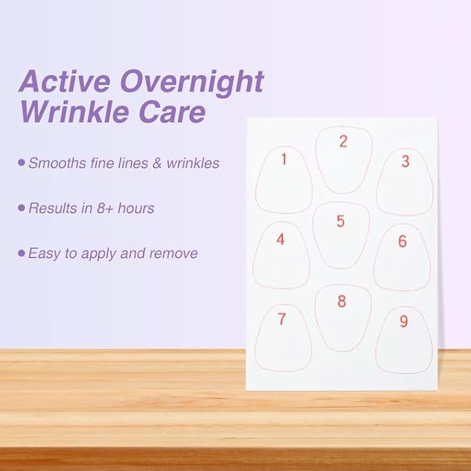 108PCS Smile Line Wrinkle Patches, Facial Frown Crows Feet Wrinkle Patches