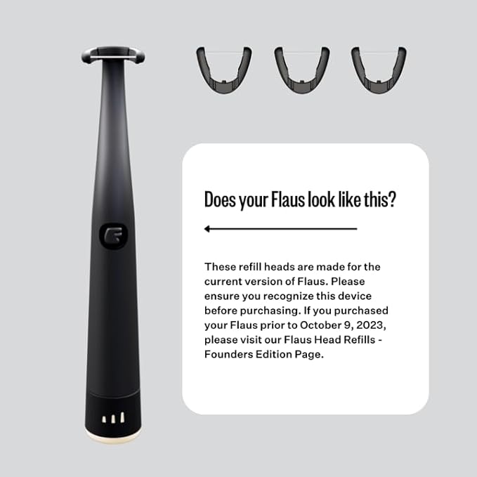 FLAUS Electric Flosser Refills (Oprah's List, Shark Tank) 90ct Gentle Gliding Dental Floss Heads - Refillable Floss Picks, Easy Glide Flossing, Gentle Gum Care, Dentist Recommended Tooth Flossers, Eco