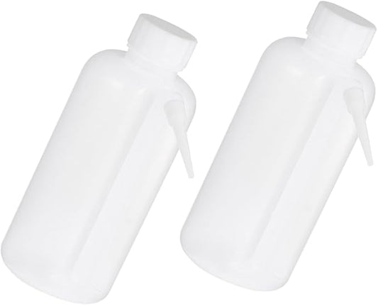 2Pcs Portable Squeeze Wash Bottle Plastic Rinse Bottle with Wide Mouth for and Tattoo Cleaning Lightweight Easy to Store