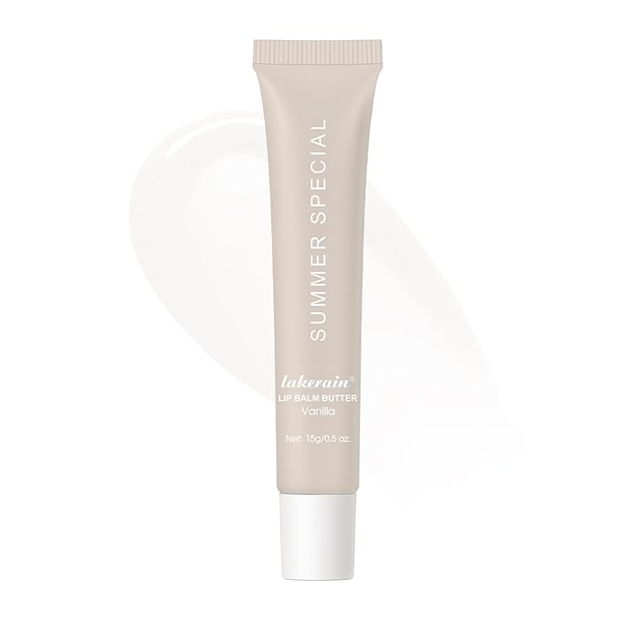 URQT Summer Special Lip Butter Balm, Hydrating, Nourishing & Softening Lip Care with Natural Oils & Fruit Extracts, Long-Lasting Moisture, Non-Sticky Shine, Soften Dry Lips Lip Care (#1 Vanilla)