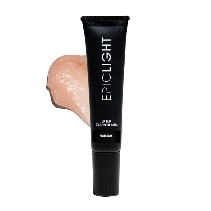 EpicLight Lip Flip Tints Treatment Balm Tube - Lip Balm and Plumper - Peptide Treatment for Lips Volume & Hydration - Plump and Moisturize Lips - Paraben & Sulfate-free, Non-Toxic Makeup (Natural)