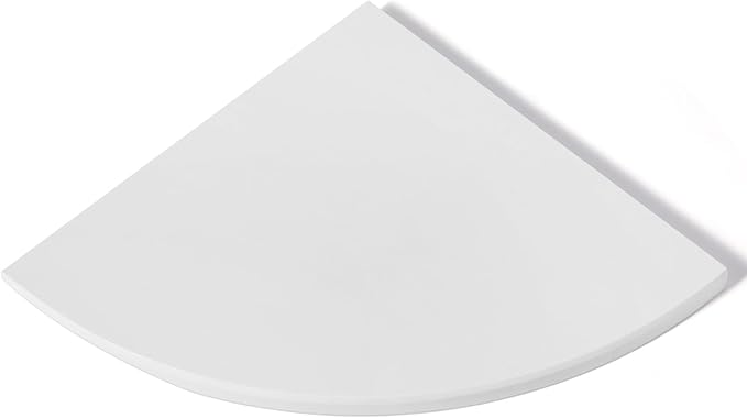 Koville White Natural Marble Corner Shelf, Wall Mounting Corner Shelf Organizers Storage for Bathroom Kitchen, Polished Marble Surface Wall Mounted Stone Shower Caddy for Bath