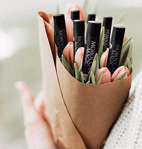 Moroccan Magic Organic Lip Balm & SPF15: 12 Piece Variety Pack Gift Set | Organic Argan and Essential Oils | Smooth | Natural | Non-Toxic | Cruelty Free | 12 Pack