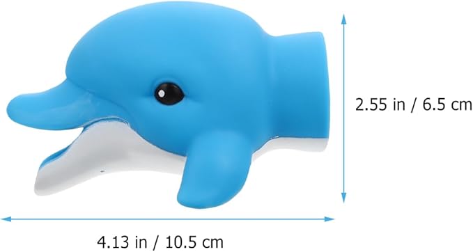 Kids Faucet Extension Cartoon Sink Faucet Extender Baby Hand Washing Tool Portable Vinyl Design 4.13X3.34X2.55 Inches Safe Bath Pourer for Toddlers