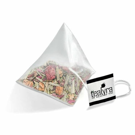 Tealyra - Raspberry Relaxation - 25 Bags - Herbal Loose Leaf Tea - Lemon Verbena - Hibiscus - Lemongrass - Calming Relaxing Bed Time Tea - Caffeine Free - 25 Sachets