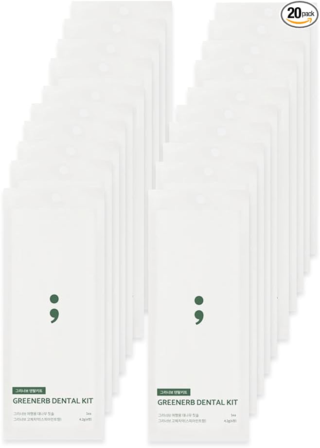 Greenerb Dental Kit - Eco-Friendly Bamboo Toothbrush & Solid Toothpaste Tablets | Travel & Zero-Waste Oral Care Set