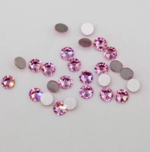 LaserGlow Premium Tooth Gems – 20 Count 2.2mm Light Rose Crystal Dental Jewelry – Shiny Tooth Crystals with Brilliant Reflection, Easy Application & Long-Lasting Hold