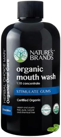 Mouth Wash,Organic 8 Oz BPA Free Plastic Bottle(1:10 Concentrate) by Herbal Choice Mari
