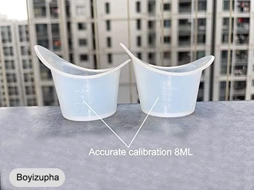 Boyizupha® 2 Pcs Silicone Eye Wash Cups for Eye Rinse,Cleansing with 1 Storage Container