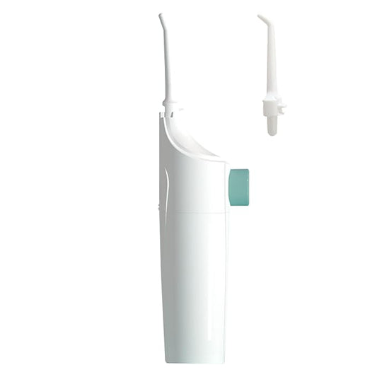 Cordless Water Dental Flosser Non-Electric Simple Operation, Oral Irrigator Portable Affordable for Home & Travel, Tonsil Stone Remover Safe for Pregnant Women and Children (White)