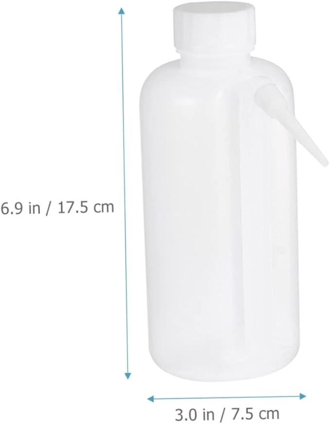 PRETYZOOM 500ml Plastic Wash Bottle Wide Mouth Squeeze Bottle for Cleaning and Irrigation Portable Rinse Squeezable Design