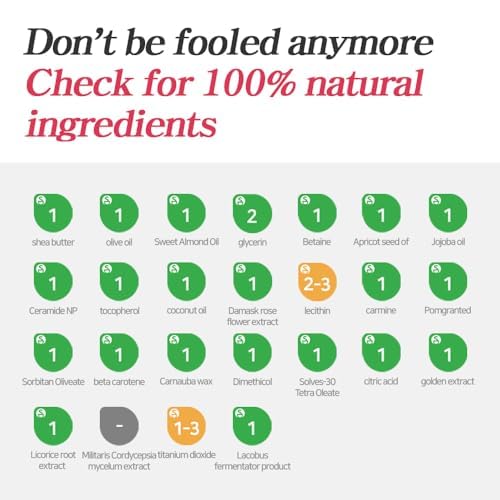 Lux Triple Lip Cure Balm (0.17 oz) (HERA (Pink Red)) 4 million units sold in Korea, Natural Tinted Korean Lip Balm, Petroleum/Paraben Free, Lip Butter,lip balm hydrating,tinted moisturizer