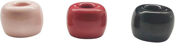 3PCS Ceramic Toothbrush Holder, Mini Tooth Brush Stand Portable Bathroom Accessories Organizer Makeup Tool Holder (Style A)