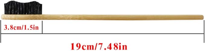 Super Hard Toothbrush Bamboo Toothbrush Large Brush Head Manual Toothbrsuh Hard Bristles Pack of 4