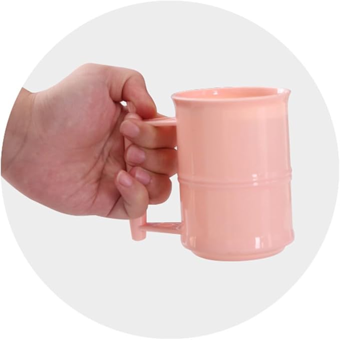 Cartoon Rabbit Kids Toothbrush Cup Pink Bathroom Tumbler Holder Cute Animal Design 4.33X3.14X4.13 Inch