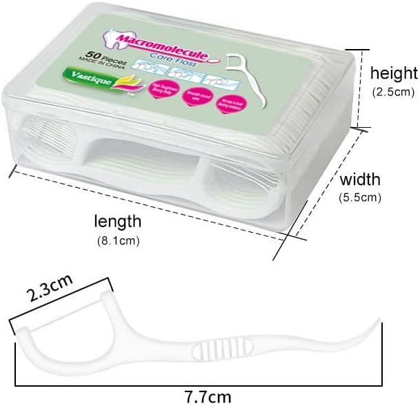 500 Pcs Dental Floss Picks, Thin Thread for Adults & Kids, Superior Oral Care, Dental Hygiene, Gum Health(50x10 Cases, 500 Total)