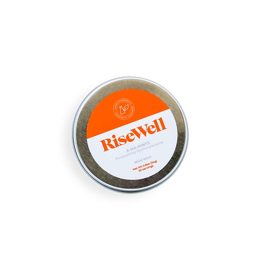 RiseWell a-HA Mint - Xylitol Mints for Dry Mouth - Hydroxyapatite Sugar Free Breath Mints - Promotes Remineralization, On-The-Go Oral Fresh Breath Mint, 30 Count