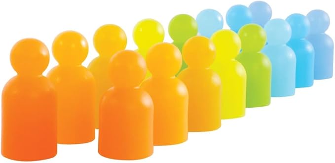 Kaplan Early Learning Discovery People - Natural - 16 Pieces | Toddler Stacking and Sorting, Nesting Toys | Preschool Block Play