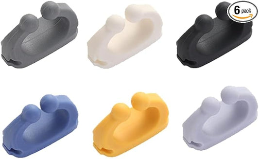 Silicone Razor Holders - 6 Pcs Hooks Adhesive Wall Mounted for Hanging Towel Key Plug Cable, Utility Decoration Hook Stick to Dorm Room Door Function for Kitchen Bathroom Home Office