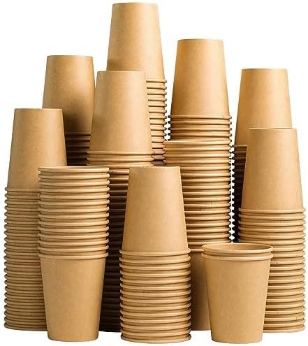 Lamosi 100 Count 3 oz Kraft Paper Cups, Disposable Paper Coffee Cups, 3 Ounce Drinking Cups, Water Cups for Party Picnic Cafe & Bar Use