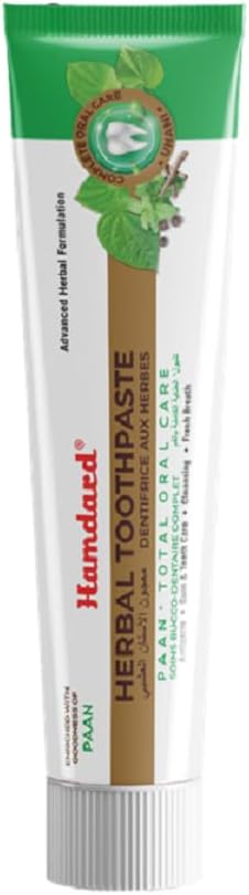 Hamdard Paan Total Oral Care Toothpaste – 200g / 7.05Oz | Herbal Ayurvedic Toothpaste with Paan Flavor | Fluoride-Free | Gum Care, Fresh Breath & Natural Oral Hygiene