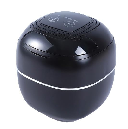 Retainer Cleaner ultrasonic，45kHz 180ml ultrasonic cleaner, cleaning and drying functions with Digital Timer，Retainer Cleaner Machine for Dentures, Mouth Guards, Braces, Jewelry (black)