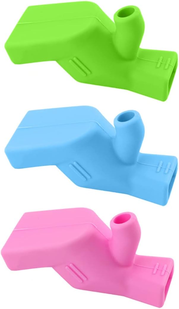 Silicone Diversion Extender Children Toddler Hand Washing Water Tap Blue