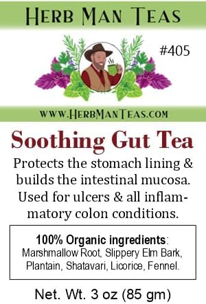 Soothing Gut Tea - Protects The Stomach Lining & Builds The intestinal mucous formulated by Master Herbalist Khabir