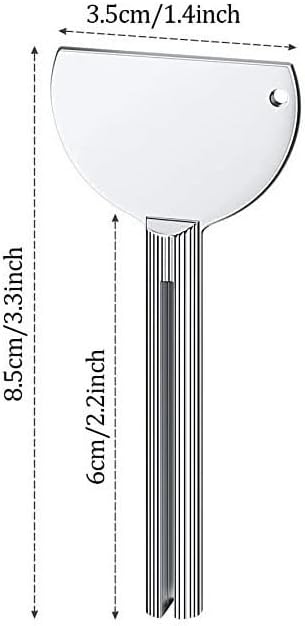 2Pcs Toothpaste Squeezer,Metal Tube Squeezer Key Stainless Steel Dispenser Roller Tube Presser Roller Tube Wringer Key Bathroom and Kitchen Gadgets for Various Tube Ointment Product (2Pcs Silver)