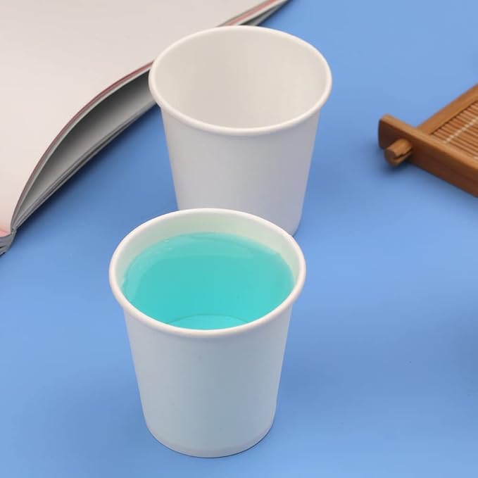 100 Pack 3 oz White Paper Cups, Bathroom Cups Disposable,Moushwash Cup Small Snack Cup for Water, Juice, Candy Ideal for Party Bathroom and Office