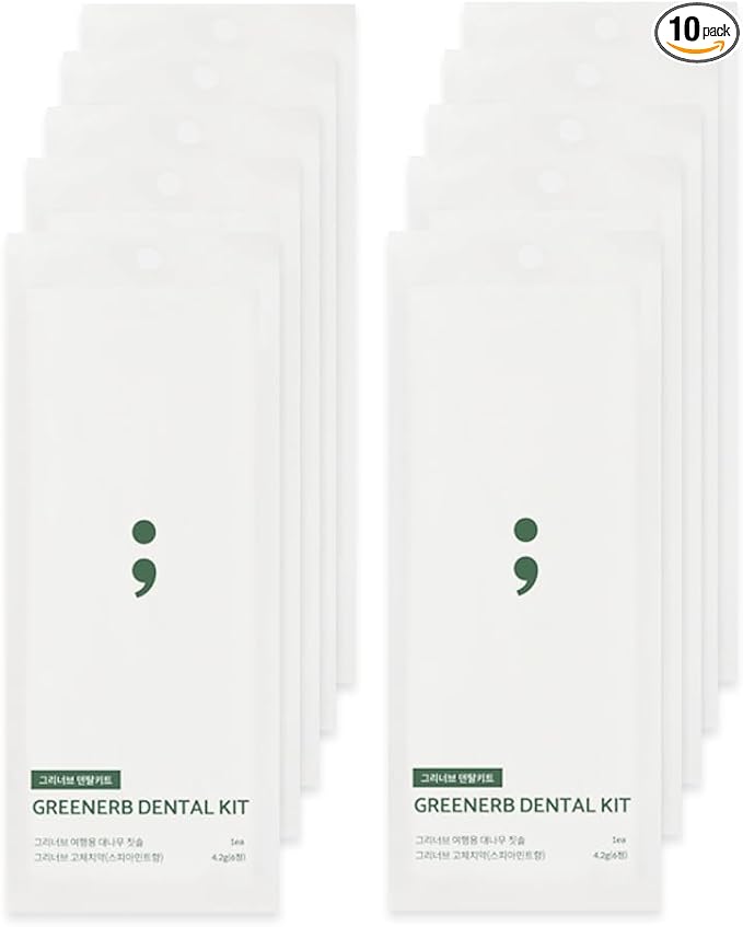 Greenerb Dental Kit - Eco-Friendly Bamboo Toothbrush & Solid Toothpaste Tablets | Travel & Zero-Waste Oral Care Set
