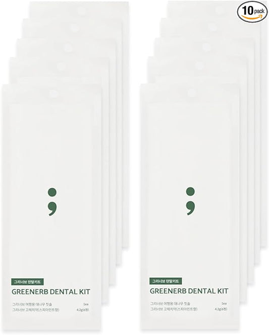 Greenerb Dental Kit - Eco-Friendly Bamboo Toothbrush & Solid Toothpaste Tablets | Travel & Zero-Waste Oral Care Set