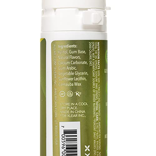 Spry Fresh Natural Xylitol Chewing Gum Dental Defense System - Aspartame-Free, Sugar-Free, Non-GMO, Gluten-Free (Green Tea, 27 Count - Pack of 1)