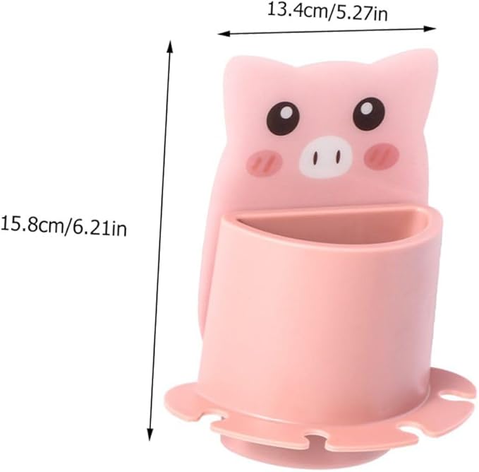 Wall-Mounted Bathroom Toothbrush Holder Rack Suction Adhesive Storage Bracket for Compact Wall Storage Easy-Install Bathroom Wall Rack Organizer