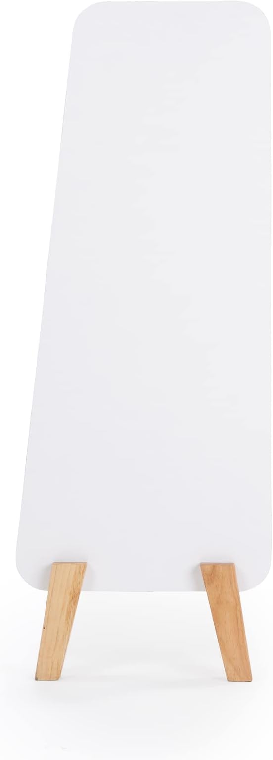 dadada Muse Toddler Bookshelf, 3-Tier 30" Modern Storage Display, White/Natural