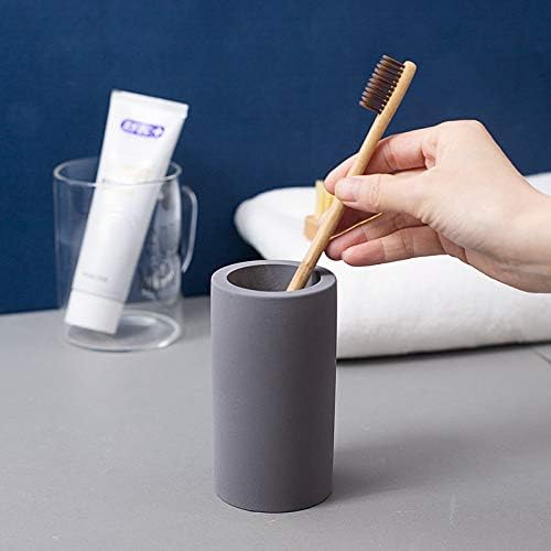 2 Pack Toothbrush Holder Cup for Bathroom Diatomite, Water Absorption Fast Drying Toothbrush Bathroom Accessories for Electric Toothbrush Toothpaste Razor Makeup Brush (Dark Grey)