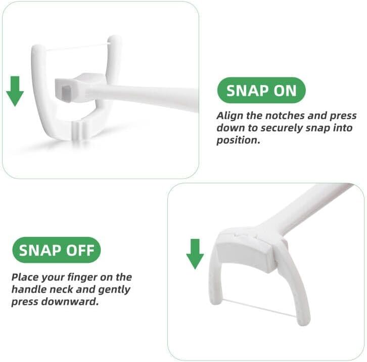 bopika Ultraclean Access Flosser Refill Heads, for Hard to Reach Areas, Mint, Compatible with Listerine Ultraclean Access Flosser, 3 Pack, 120 Count