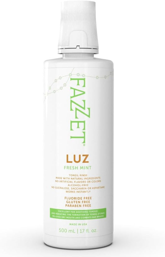 Tonsil Stone Mouthwash for Stone Remover – Tonsil Stone Removal, Treatment of Natural Tonsil Stone, Combat Bad Breath & Get Rid of Dry Mouth – Gluten Paraben & Alcohol Free, Fresh Mint FAZZET LUZ