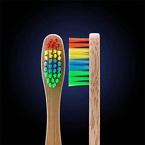 HDP Kids Bamboo Toothbrush Size:Pack of 8 with Bonus Color:Kids Bamboo