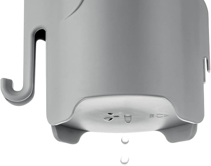 RyanLemon Elephant Toothbrush Holder for Toddler, Suction Cup Cute Toothbrush Holder for Kids, for Bathroom, with 3 Slots and 1 Hook, Grey