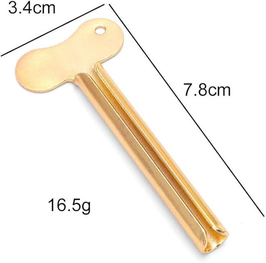 2 Pack Metal Tube Squeezer Keys – Stainless Steel Toothpaste Squeezer Roller for Toothpaste, Hair Dye, Paint, Cream, Gel – Durable Tube Wringer Dispenser Tool for Daily Use (Silver and Gold)