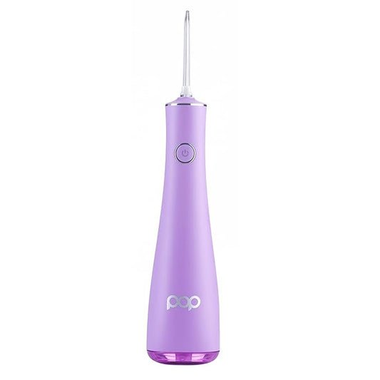 Pop Sonic Typhoon Water Flosser (Purple) | Non-Slip, Waterproof Water Flosser for Men & Women - 3 Modes Battery Powered, Rechargeable Water Flosser for Braces, Teeth, & Gums