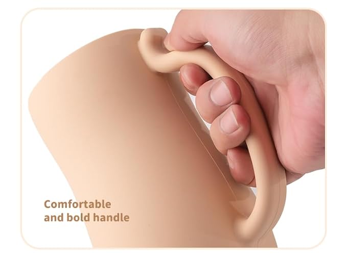 PandaEar Baby Bath Rinse Cup, Silicone Baby Shampoo Rinser with 2 Pack Cradle Cap Brush for Kids Toddler Body Washing (Pink)