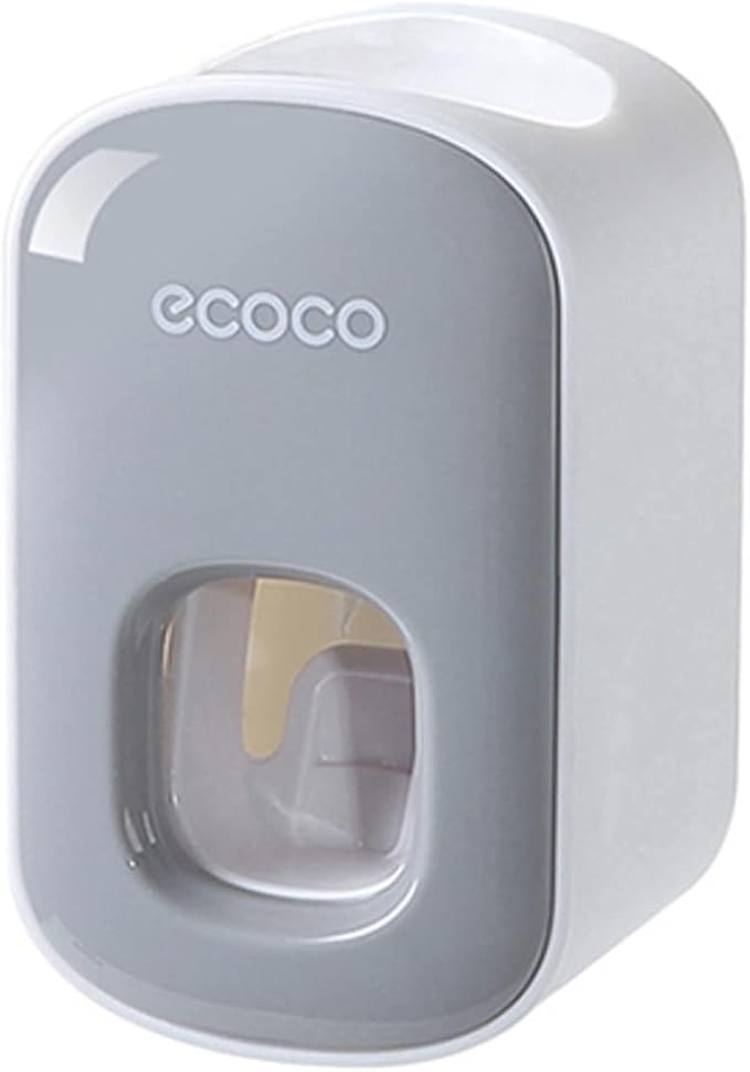 Automatic Toothpaste Dispenser Squeezer Hand Free Wall Mounted for Kids Adults Bathroom Washroom Grey