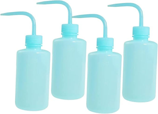 4pcs Eyelash Cleaning Squeeze Diffuser Bottle Portable Rinse Bottles for Controlled Liquid Dispensing for Tattoo Artists and Hairdressers