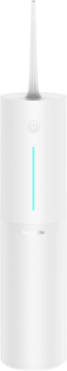 Water Dental Flosser Teeth Pick Portable Cordless Oral Irrigator Rechargeable Travel IPX7 Electric Flossing Machine Must Have for Braces Bridges（White）